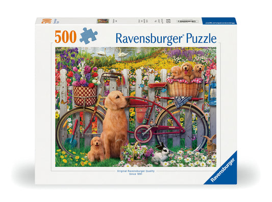 RAVENSBURGER CUTE DOGS IN THE GARDEN 500 PCS