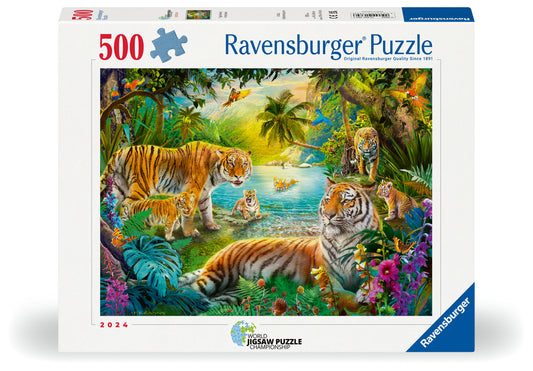 RAVENSBURGER TIGER FAMILY IN THE OASIS 500 BRIKKER