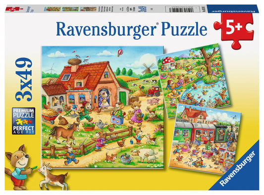 RAVENSBURGER ANIMAL VACATION 3X49 BRIKKER