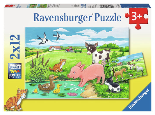 RAVENSBURGER BONDEGÅRDSDYR 2 X 12 BRIKKER