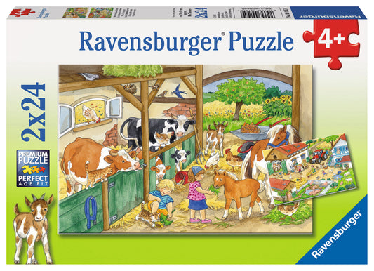 RAVENSBURGER A DAY AT THE FARM 2X24 BRIKKER