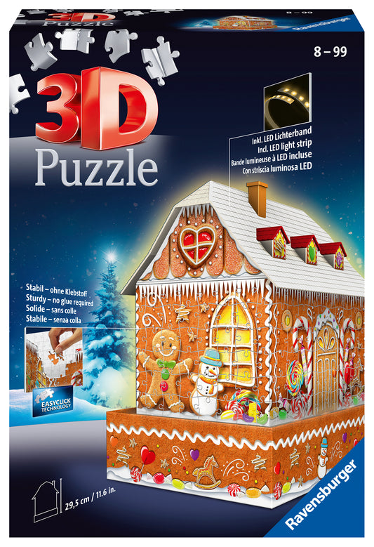 RAVENSBURGER GINGERBREAD HOUSE NIGHT EDITION 216 BRIKKER