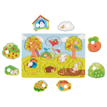 GOKI BACKGROUND PUZZLE IN THE GARDEN