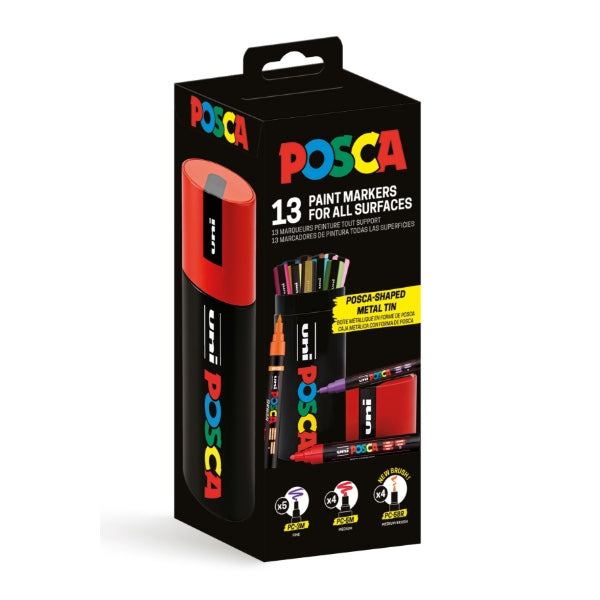 POSCA-SHAPED METAL TIN 13 STK.