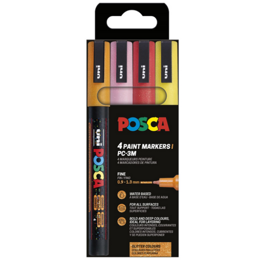POSCA PC-3ML 4 STK. SET WARM SPARKLING