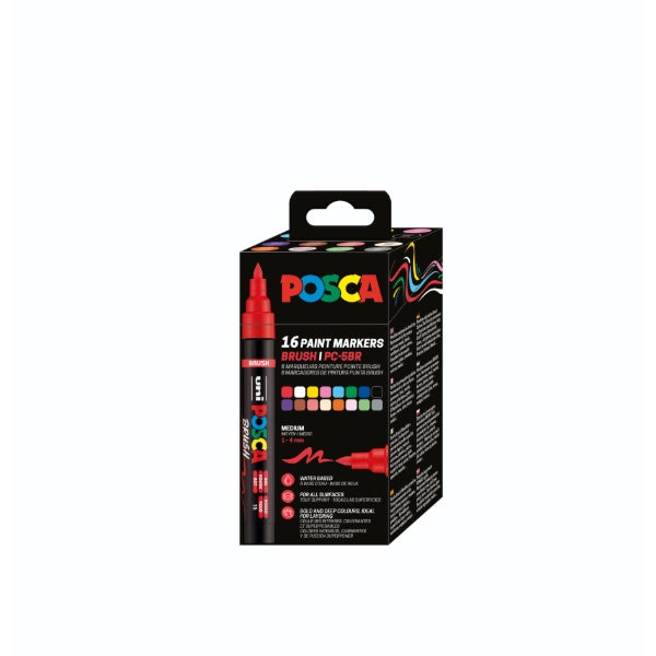 POSCA BRUSH PC-5BR SÆT M. 16 STK.