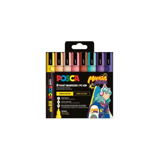 POSCA PC-5M 8 STK. SET MANGA HERO