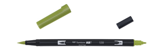 MARKER TOMBOW ABT DUAL BRUSH 158 DARK OLIVE