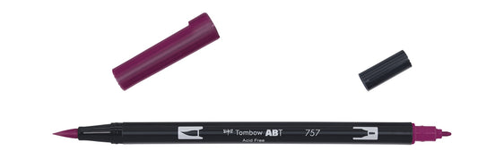 MARKER TOMBOW ABT DUAL BRUSH 757 PORT RED