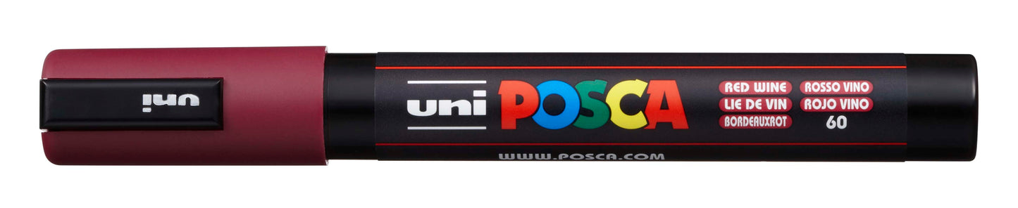 PAINTMARKER UNI POSCA PC-5M VINRØD