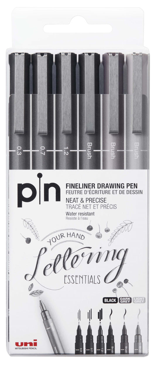 UNI PIN 200 HAND LETTERING SET