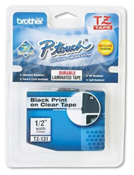 Brother TZe tape 12mmx8m black/clear