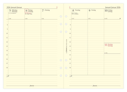 FILOFAX REFILL 1 UGE PR. OPSLAG VERTIKAL A5 2026