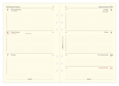 FILOFAX REFILL 1 UGE PR. OPSLAG A5 2026