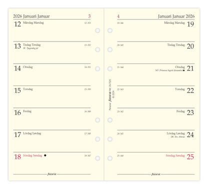 FILOFAX REFILL UGE PR. SIDE PERSONAL 2026