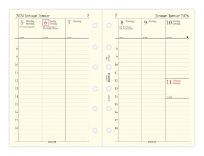 FILOFAX REFILL UGE PR. OPSLAG VERTIKAL POCKET 2026