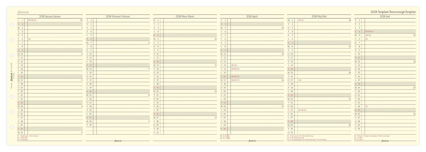ÅRSOVERSIGT FILOFAX 2028