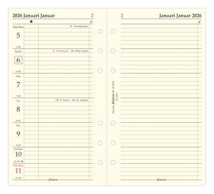 FILOFAX REFILL 1 UGE PR. SIDE + NOTATSIDE PERSONAL 2026