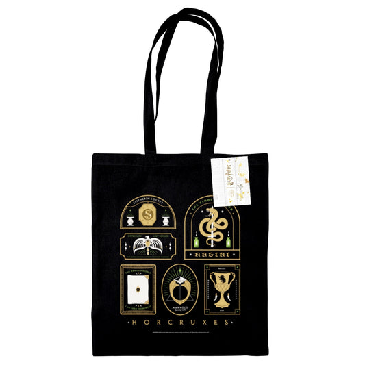 HARRY POTTER HORCRUXES BLACK TOTE BAG