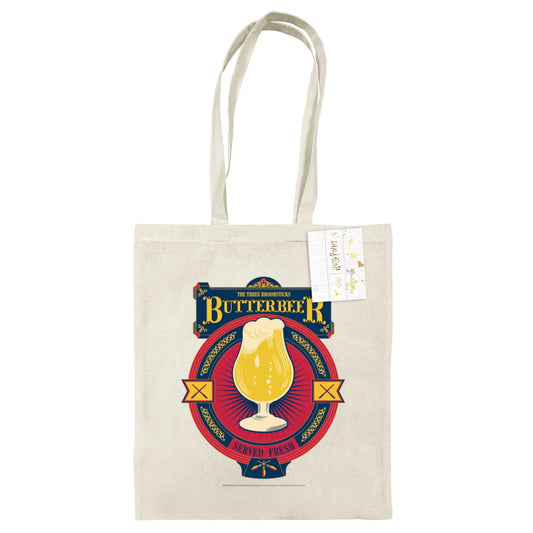 HARRY POTTER BUTTERBEER CREAM NATURAL TOTE BAG