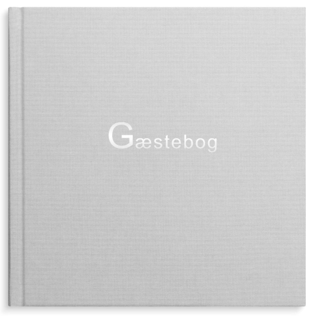 MAYLAND GÆSTEBOG GRÅ TEKSTIL