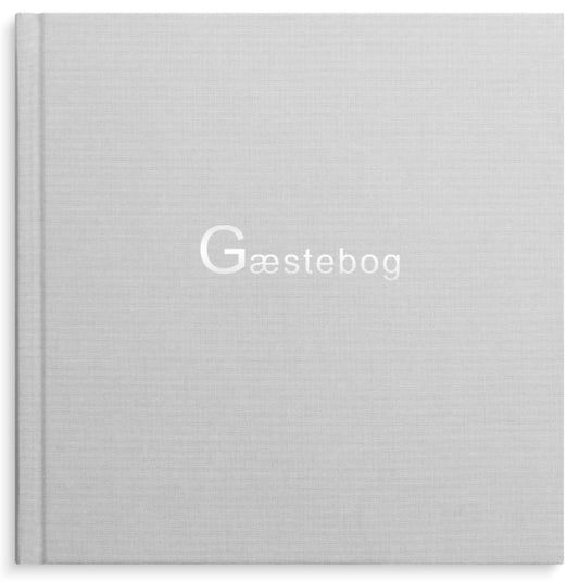 MAYLAND GÆSTEBOG GRÅ TEKSTIL