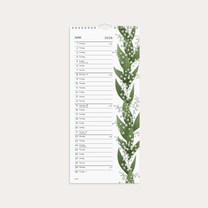 VÆGKALENDER BLOMSTER 2026