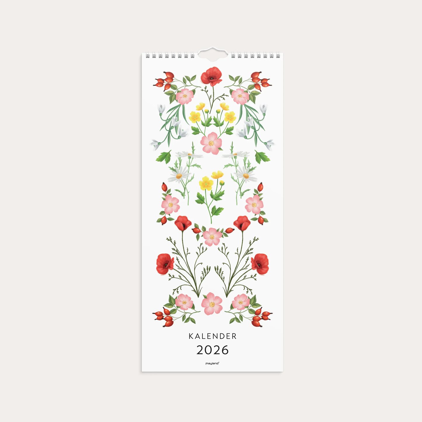 VÆGKALENDER BLOMSTER 2026