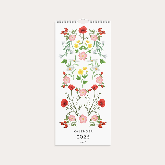 VÆGKALENDER BLOMSTER 2026