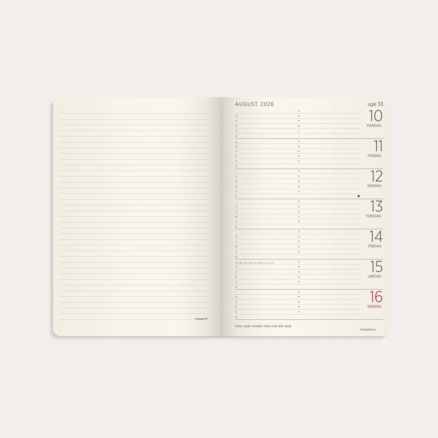 A5 FORMA DELUXE TVÆRF SORT KUNSTSKIND 2026