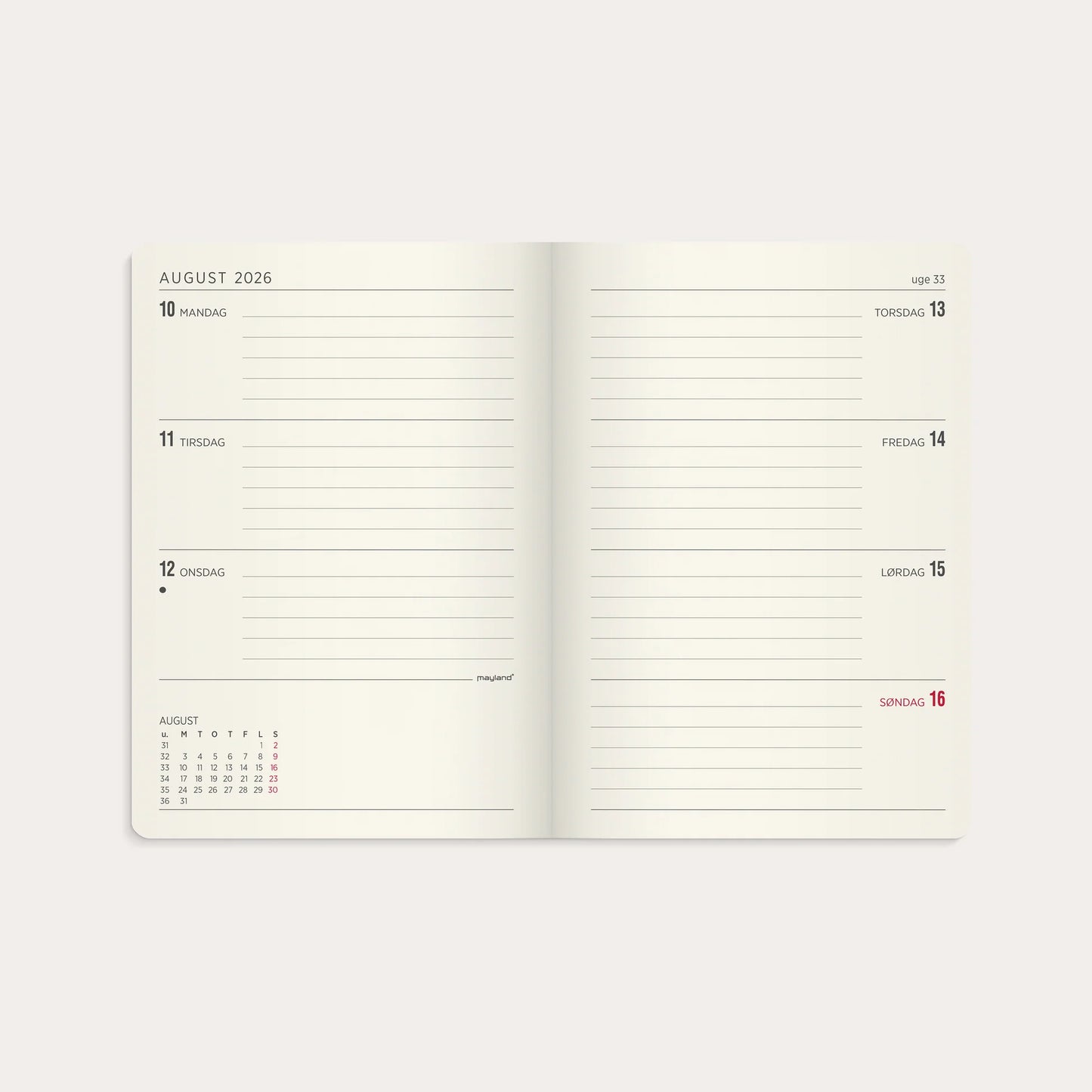 A6 FORMA DELUXE TVÆR BRUN 2026