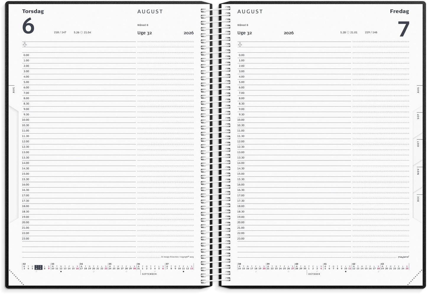 TIMEKALENDER SORT PP-PLAST 2026