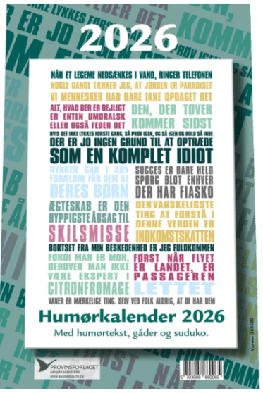 AFRIVNINGSKALENDER 2026 HUMØR