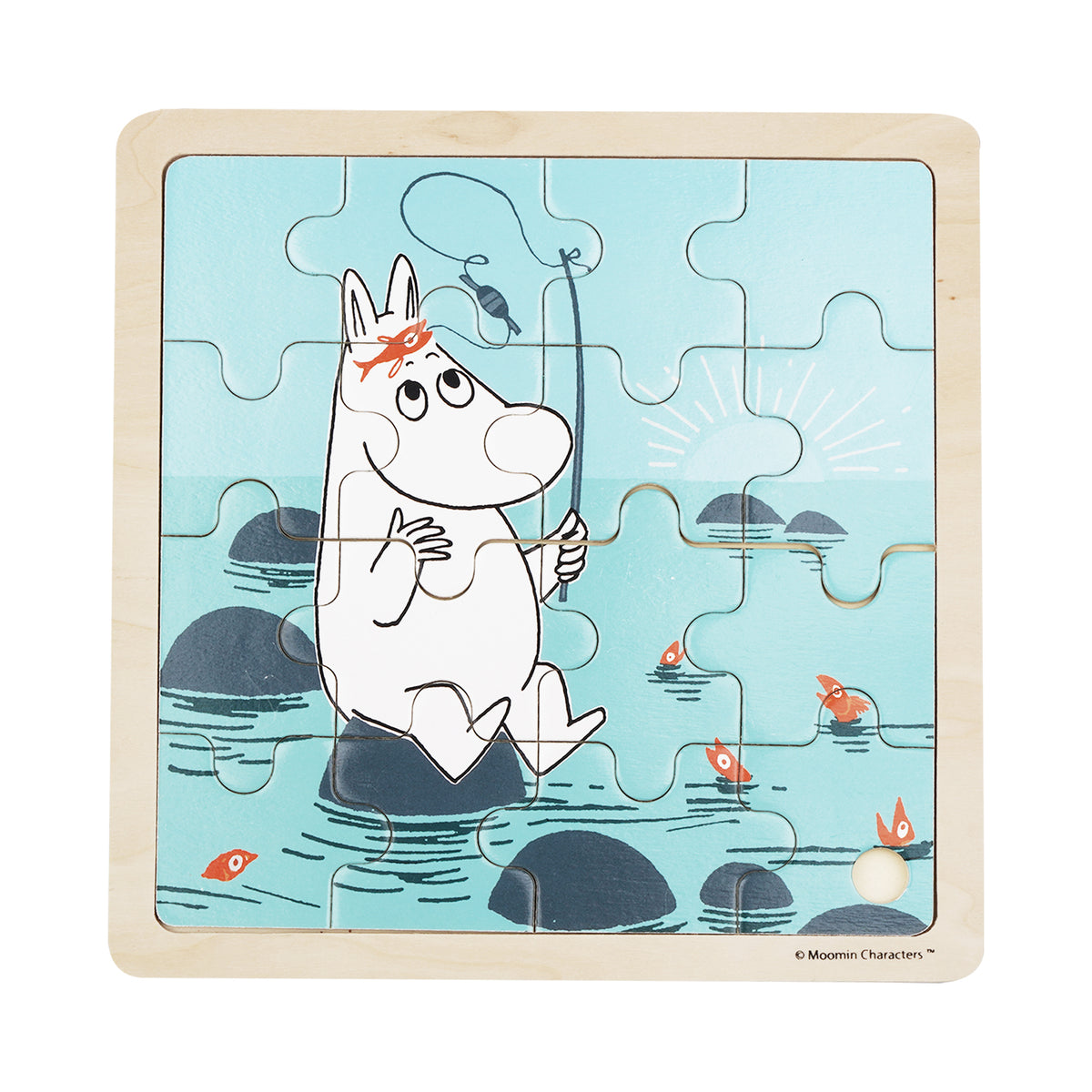 MUMIN - FIRKANTET TRÆPUSLESPIL - FISKERI