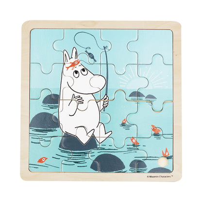 MUMIN - FIRKANTET TRÆPUSLESPIL - FISKERI