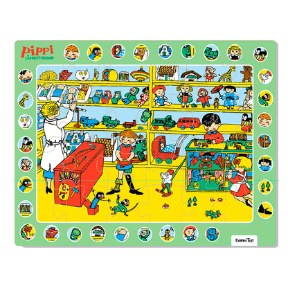 PIPPI - INDRAMMET PAPIRPUSLESPIL - TINGFINDER