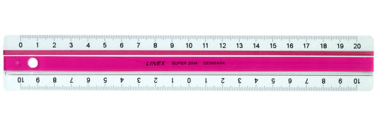 LINEAL LINEX SUPER 20 CM PINK