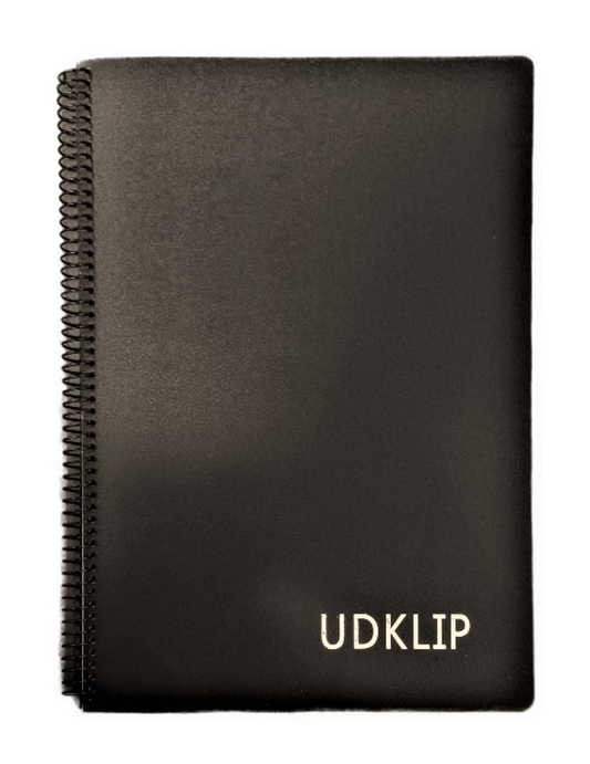 UDKLIPSBOG SORT 17 SIDER A4
