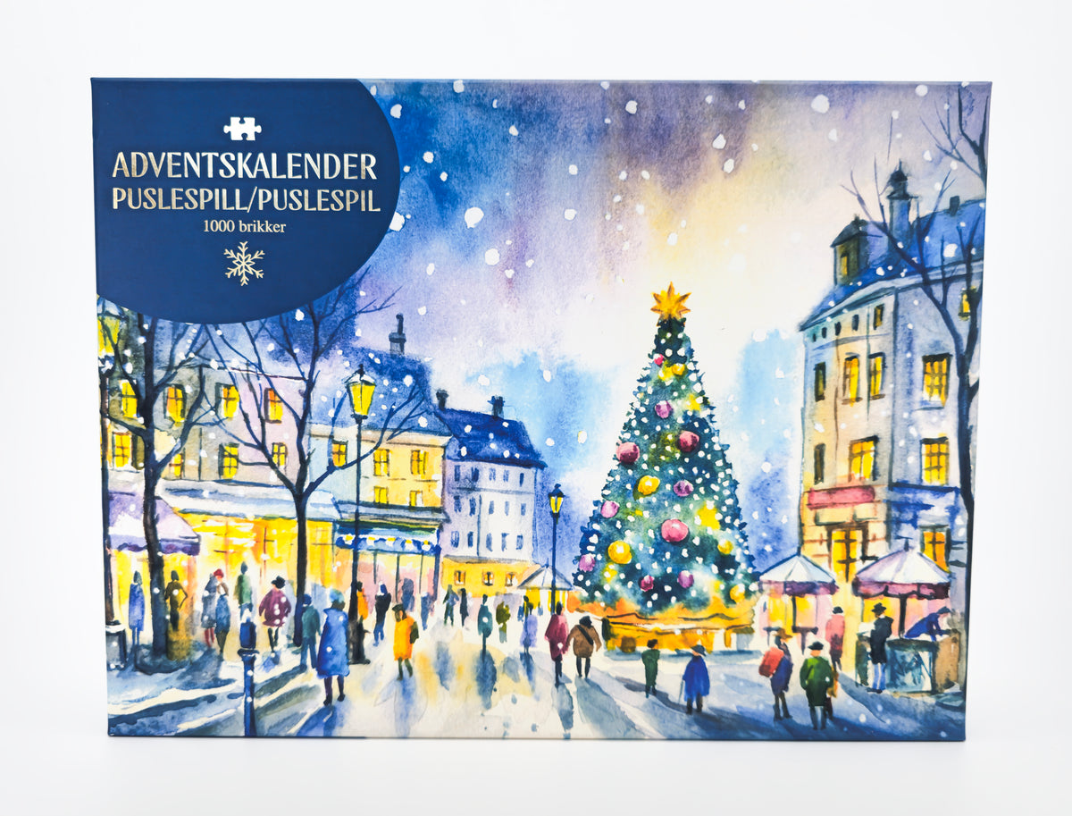 JULEKALENDER PUSLESPIL 1000 BRIKKER