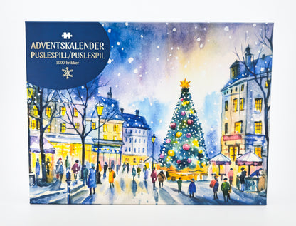 JULEKALENDER PUSLESPIL 1000 BRIKKER
