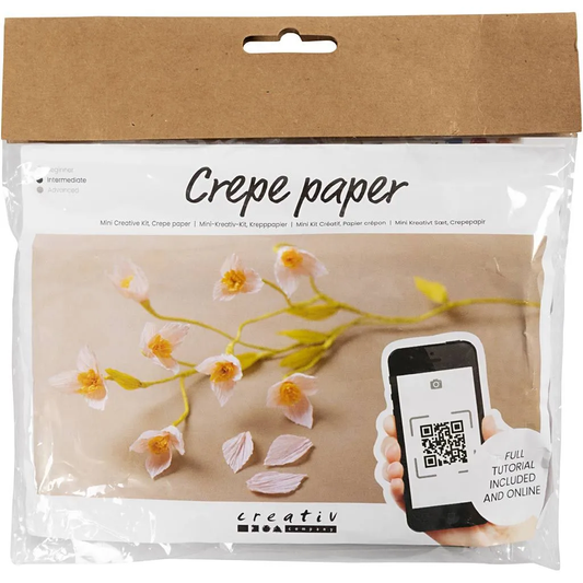 MINI CREPEPAPIRBLOMSTERSÆT KIRSEBÆRGREN