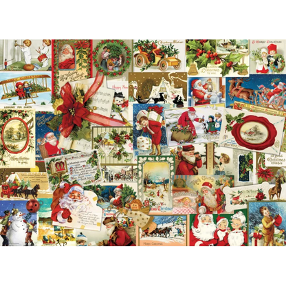 VINTAGE CHRISTMAS CARDS 1000 BRIKKER
