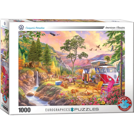 EUROGRAPHICS VW BUS CAMPER'S PARADISE 1000 BRIKKER