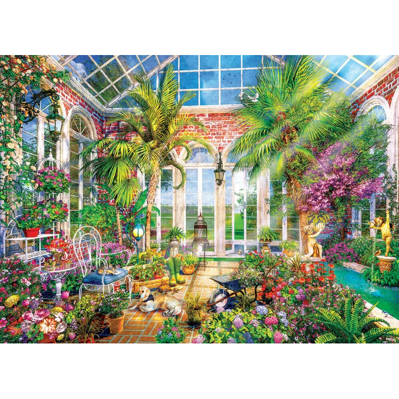 PUSLESPIL EUROGRAPHICS GLASS GARDEN 1000 BRIKKER