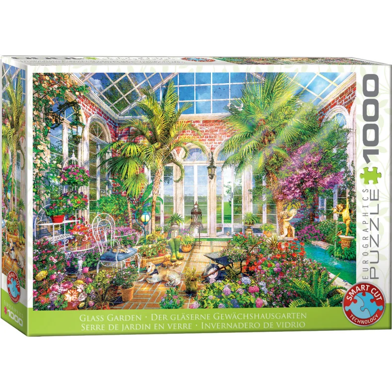 PUSLESPIL EUROGRAPHICS GLASS GARDEN 1000 BRIKKER