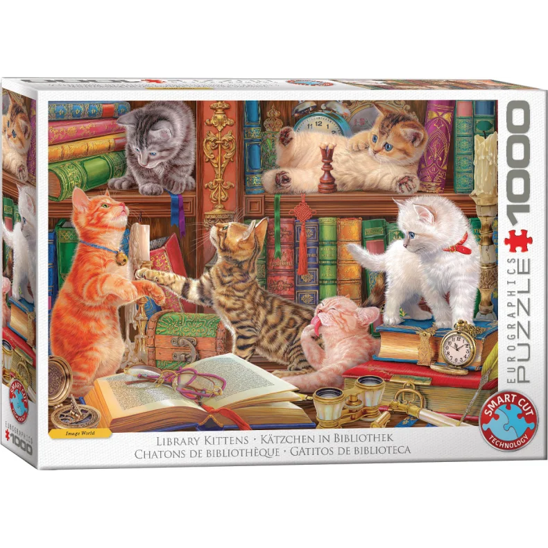 LIBRARY KITTENS EUROGRAPHICS 1000 BRIKKER