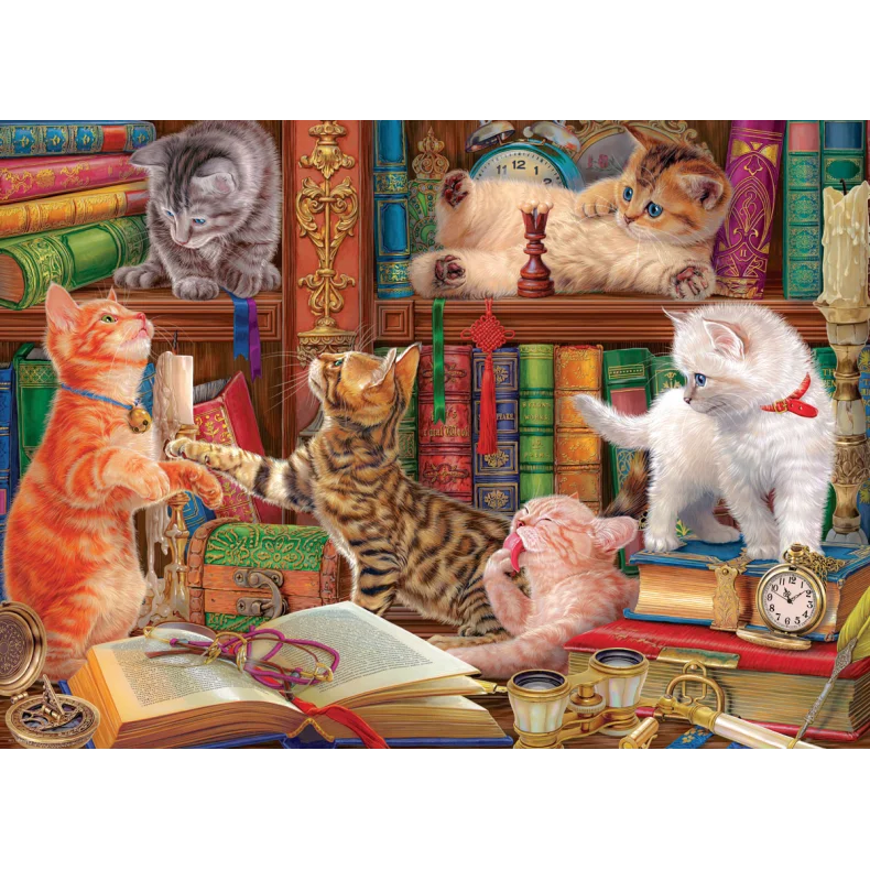 LIBRARY KITTENS EUROGRAPHICS 1000 BRIKKER