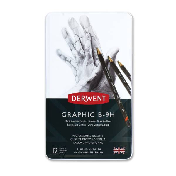DERWENT GRAPH SET TEC B-9H 12 STK
