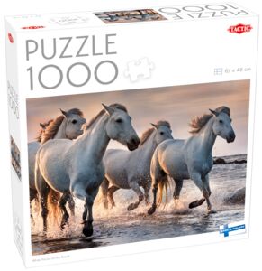 HVIDE HESTE PÅ STRANDEN (1000 BRIKKER)