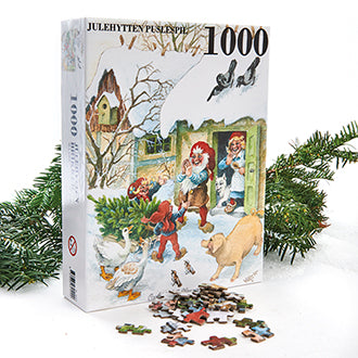 PUSLESPIL 1000 BRIKKER VILHELM HANSEN JULEHYTTEN